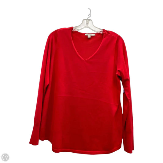 Top Long Sleeve By Chicos In Red, Size: M