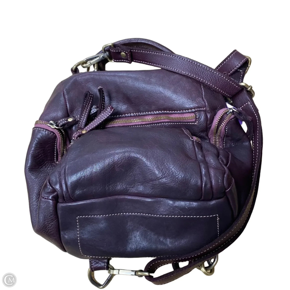 Backpack Leather By Lusher, Size: Medium