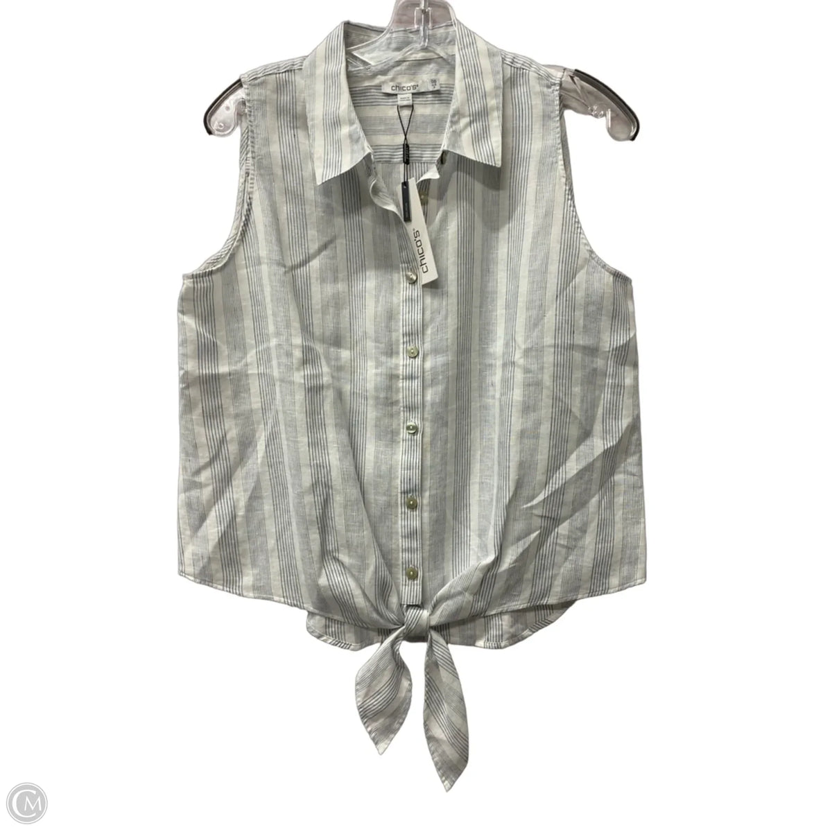 Top Sleeveless By Chicos In Blue, Size: S