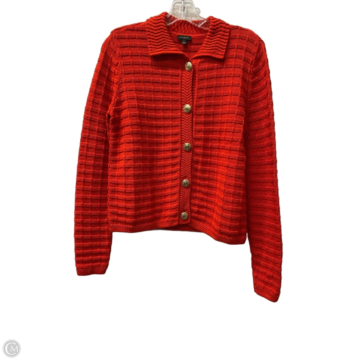 Sweater Cardigan By Talbots In Red, Size: S