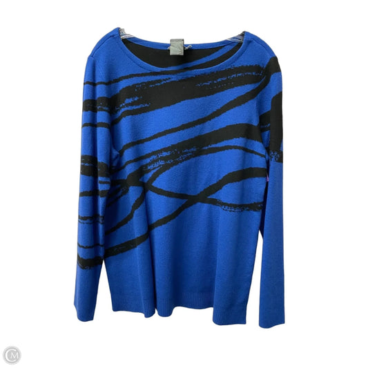 Sweater By Chicos In Blue, Size: L