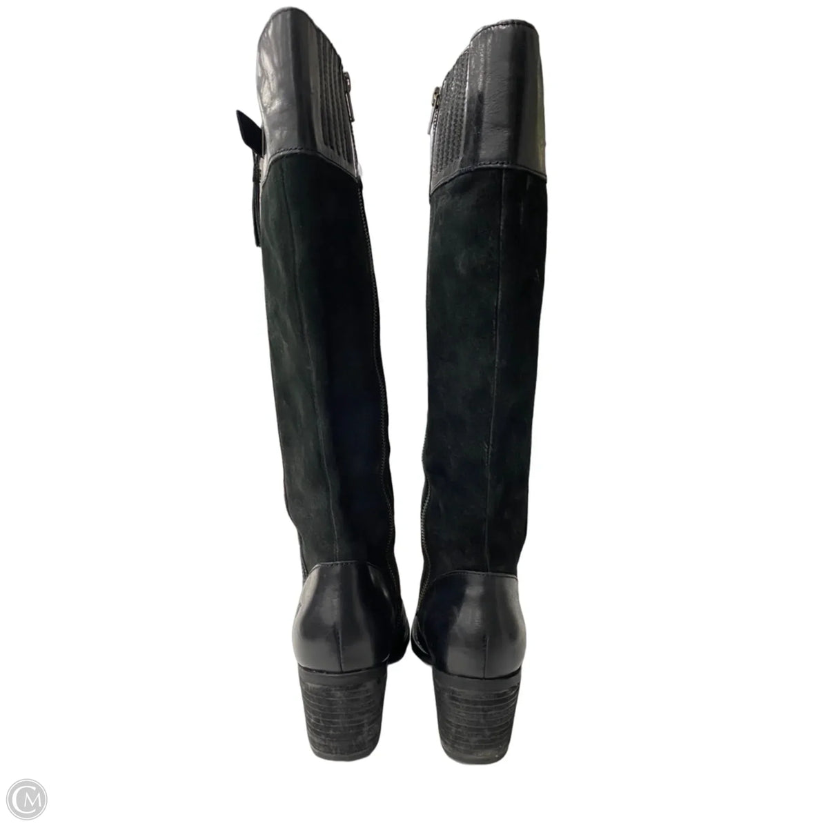 Boots Knee Heels By Born In Black, Size: 9