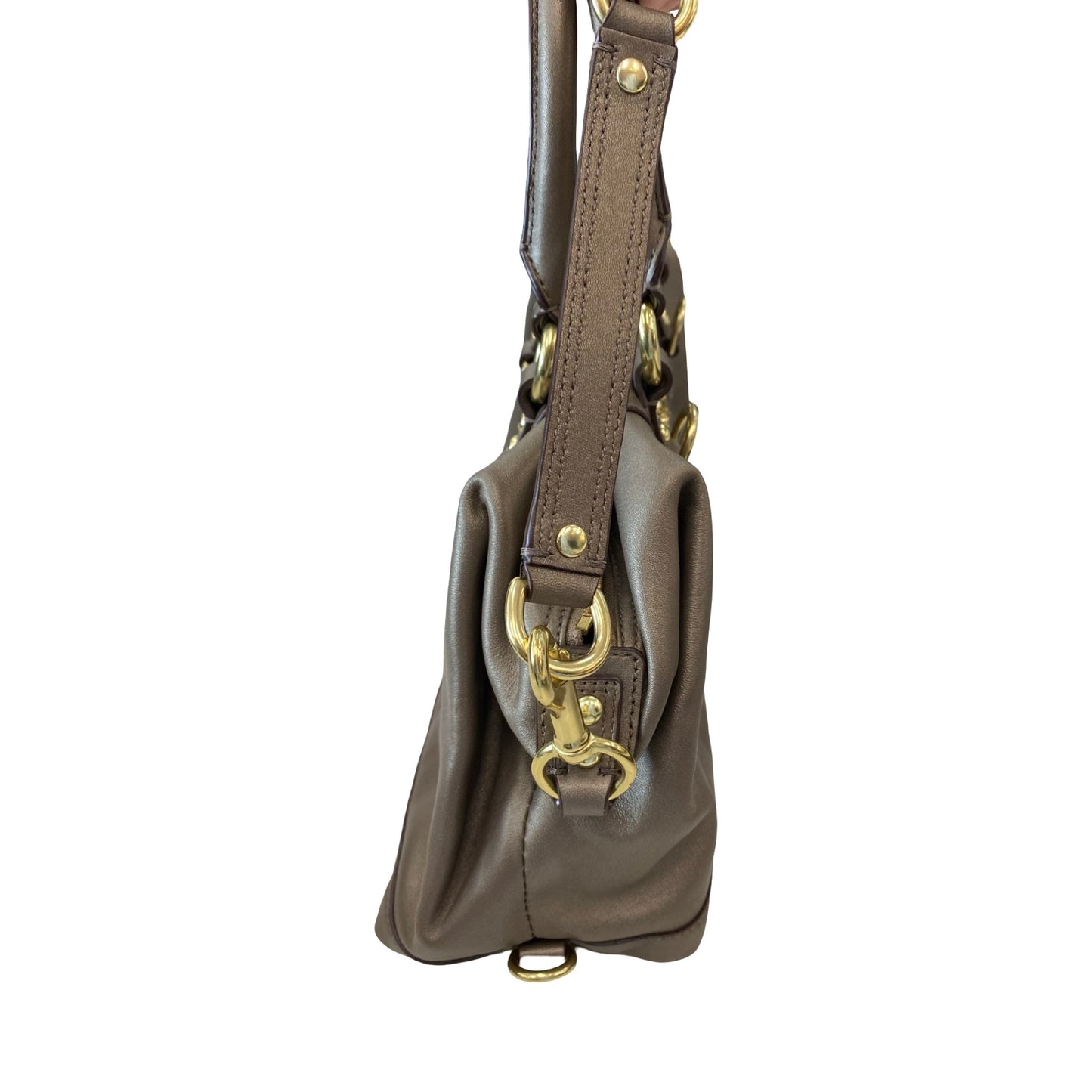 Handbag Designer By Coach In Bronze, Size:Medium