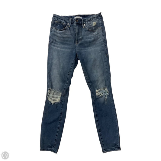 Jeans Skinny By Good American In Blue Denim, Size: 4