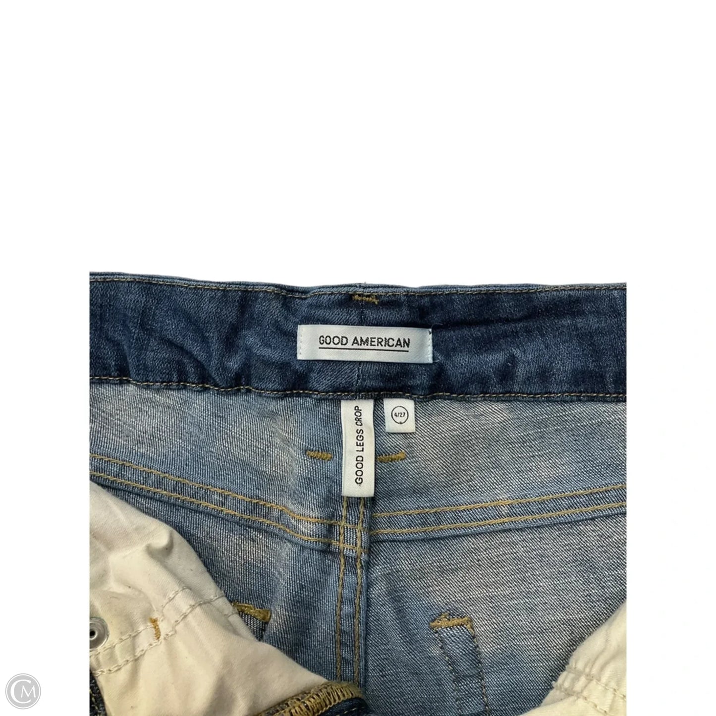 Jeans Skinny By Good American In Blue Denim, Size: 4