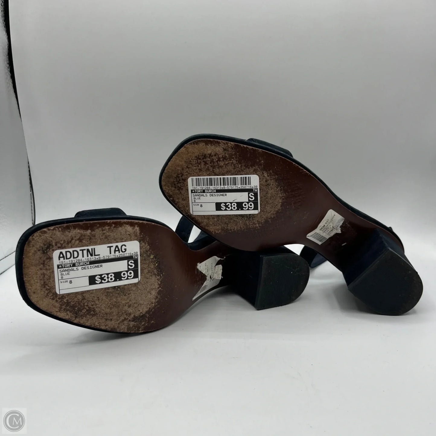 Sandals Designer By Tory Burch In Blue, Size: 8