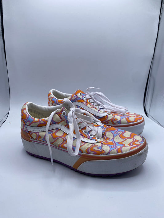 Shoes Sneakers Platform By Vans In Multi-colored, Size: 9