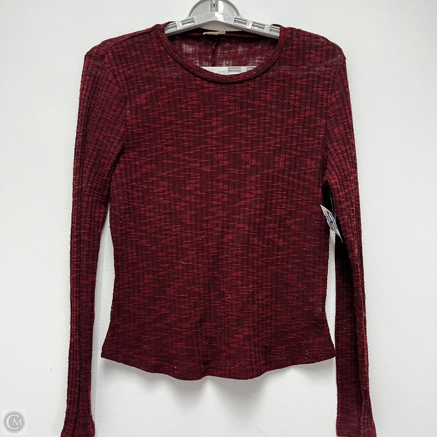 Top Long Sleeve By Free People In Maroon, Size: M