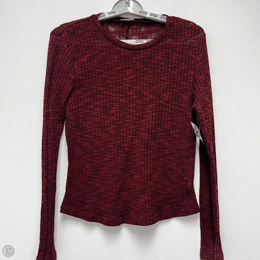 Top Long Sleeve By Free People In Maroon, Size: M