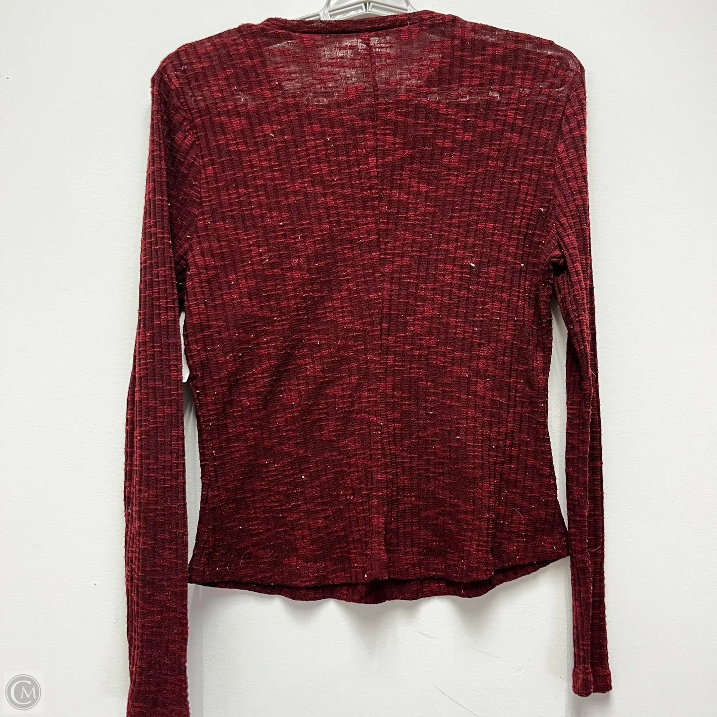 Top Long Sleeve By Free People In Maroon, Size: M