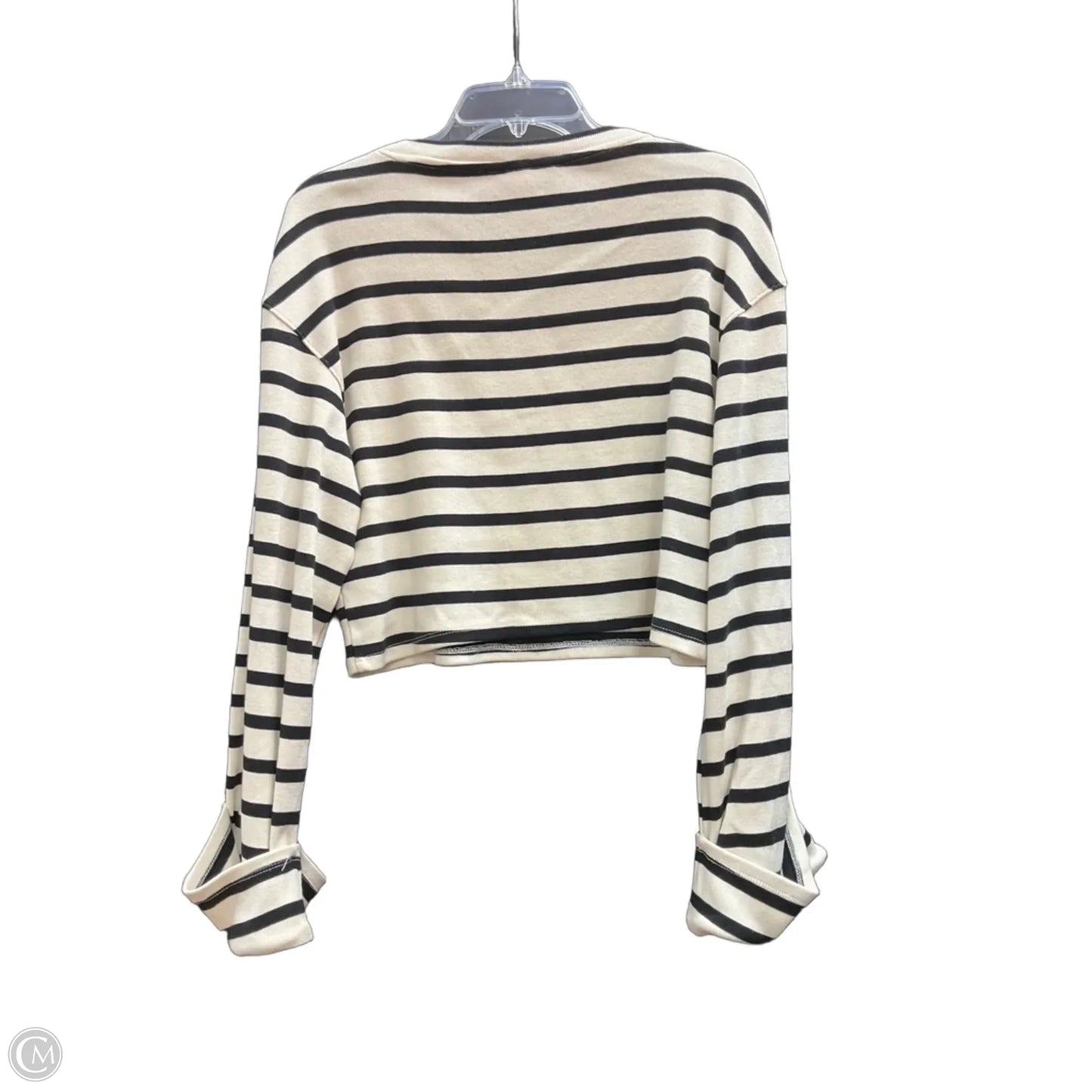 Top Long Sleeve By H&m In Striped Pattern, Size: S