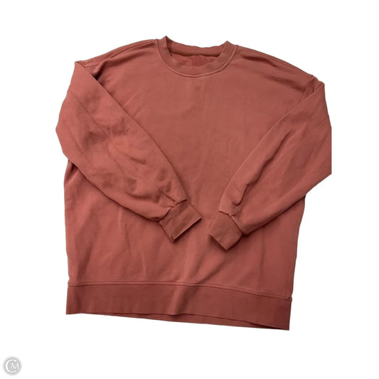 Athletic Sweatshirt Crewneck By Lululemon In Pink, Size: L