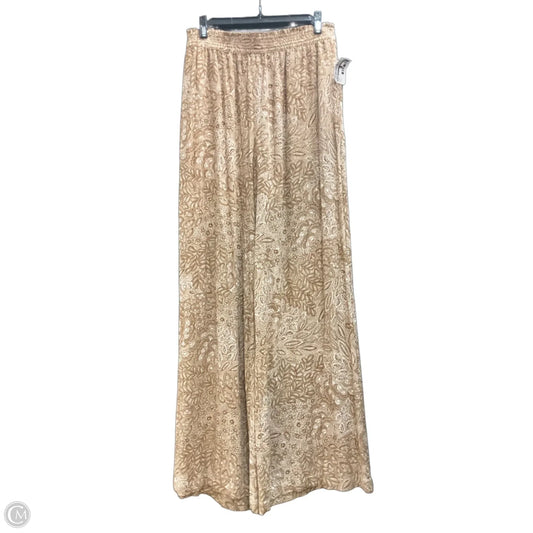 Pants Wide Leg By Be Cool In Brown, Size: M