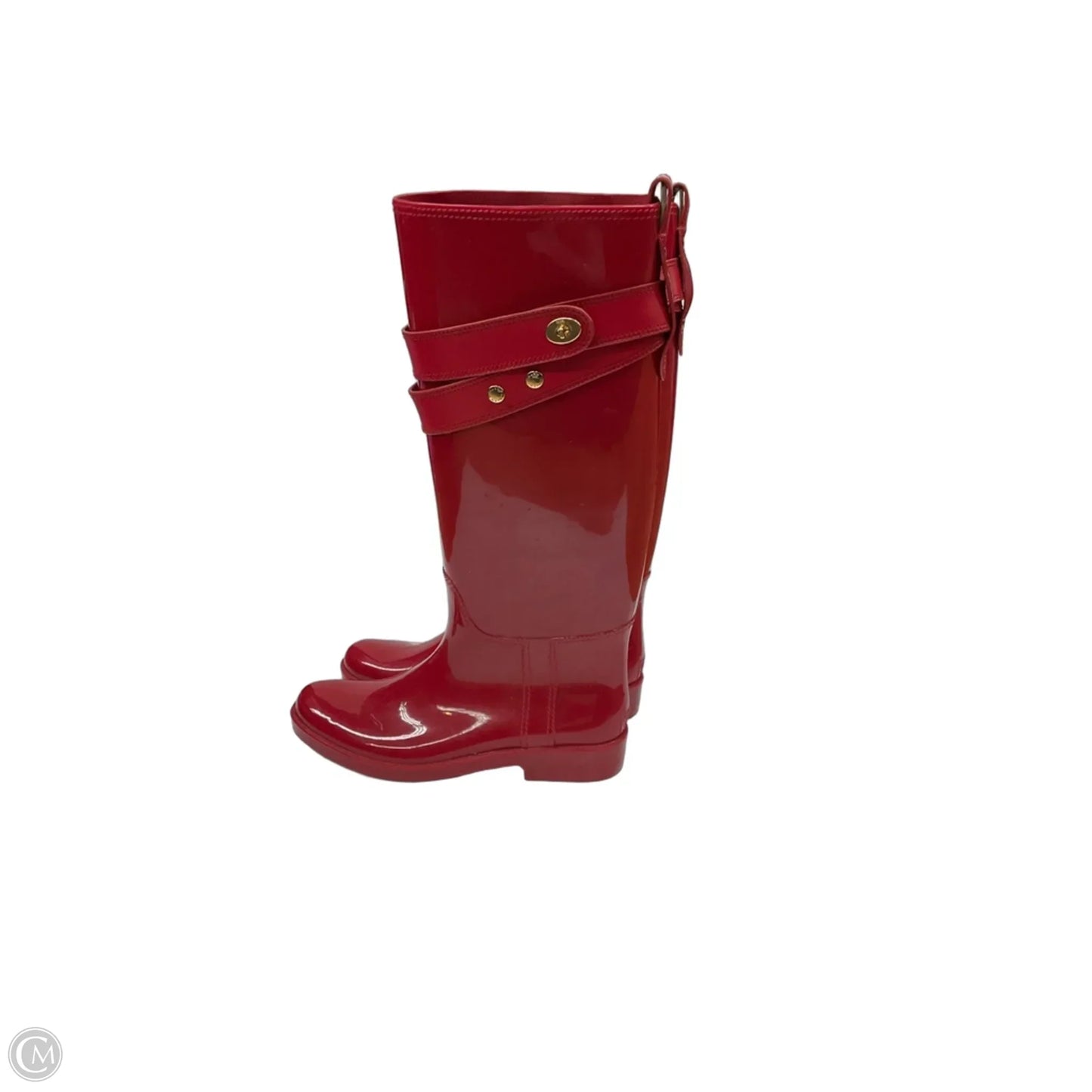 Boots Designer By Coach In Red, Size: 8