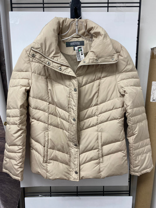 Coat Puffer & Quilted By Kenneth Cole In Tan, Size: M