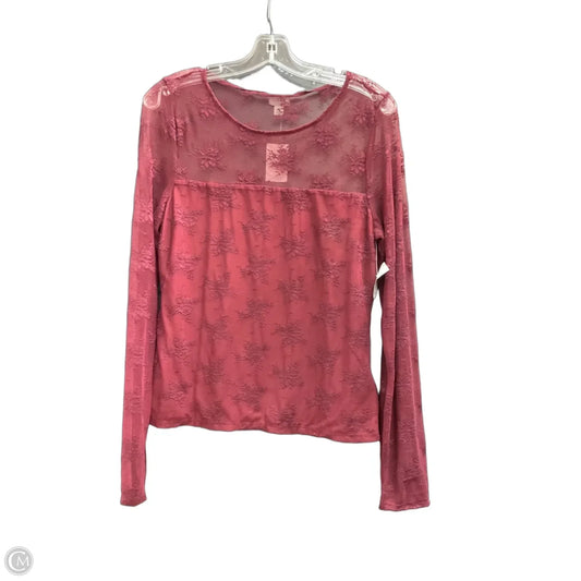 Top Long Sleeve By J. Crew In Maroon, Size: M