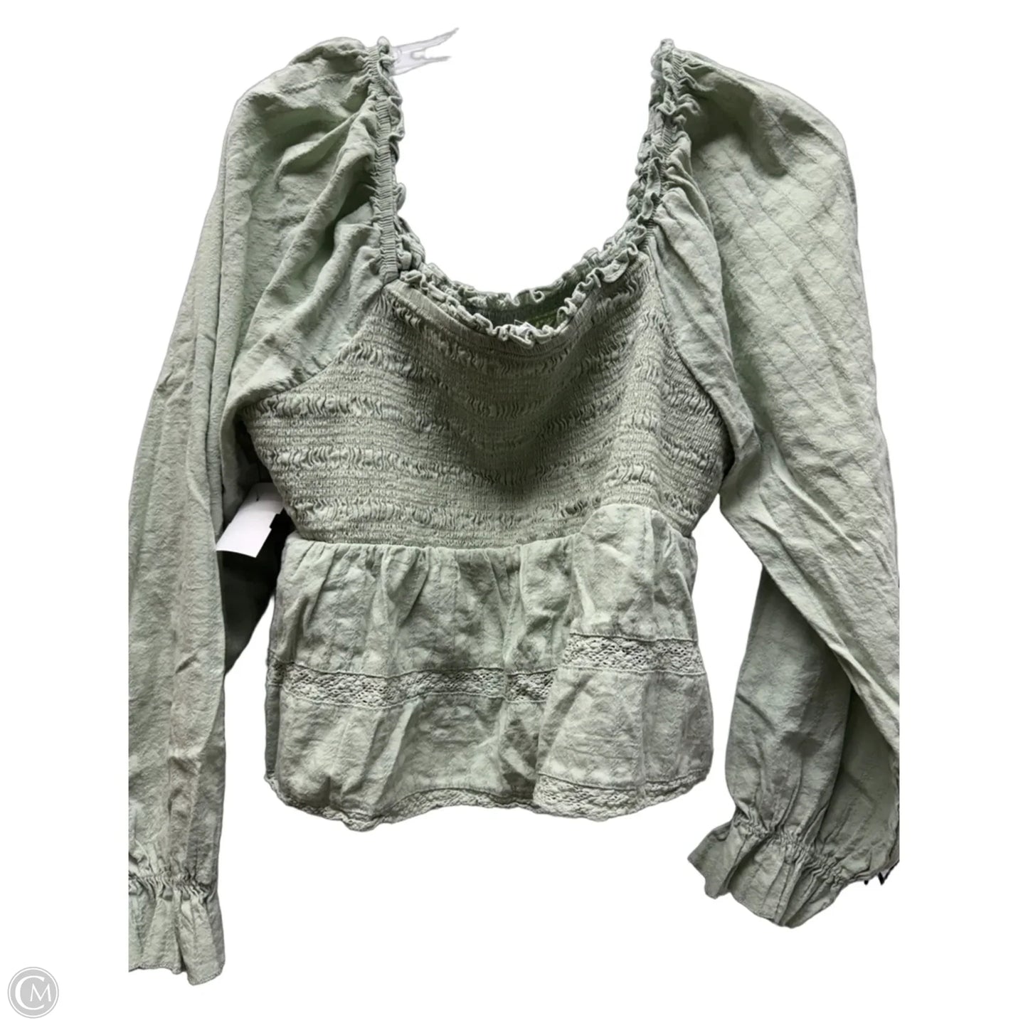 Top Long Sleeve By Celebrity Pink In Green, Size: 3x