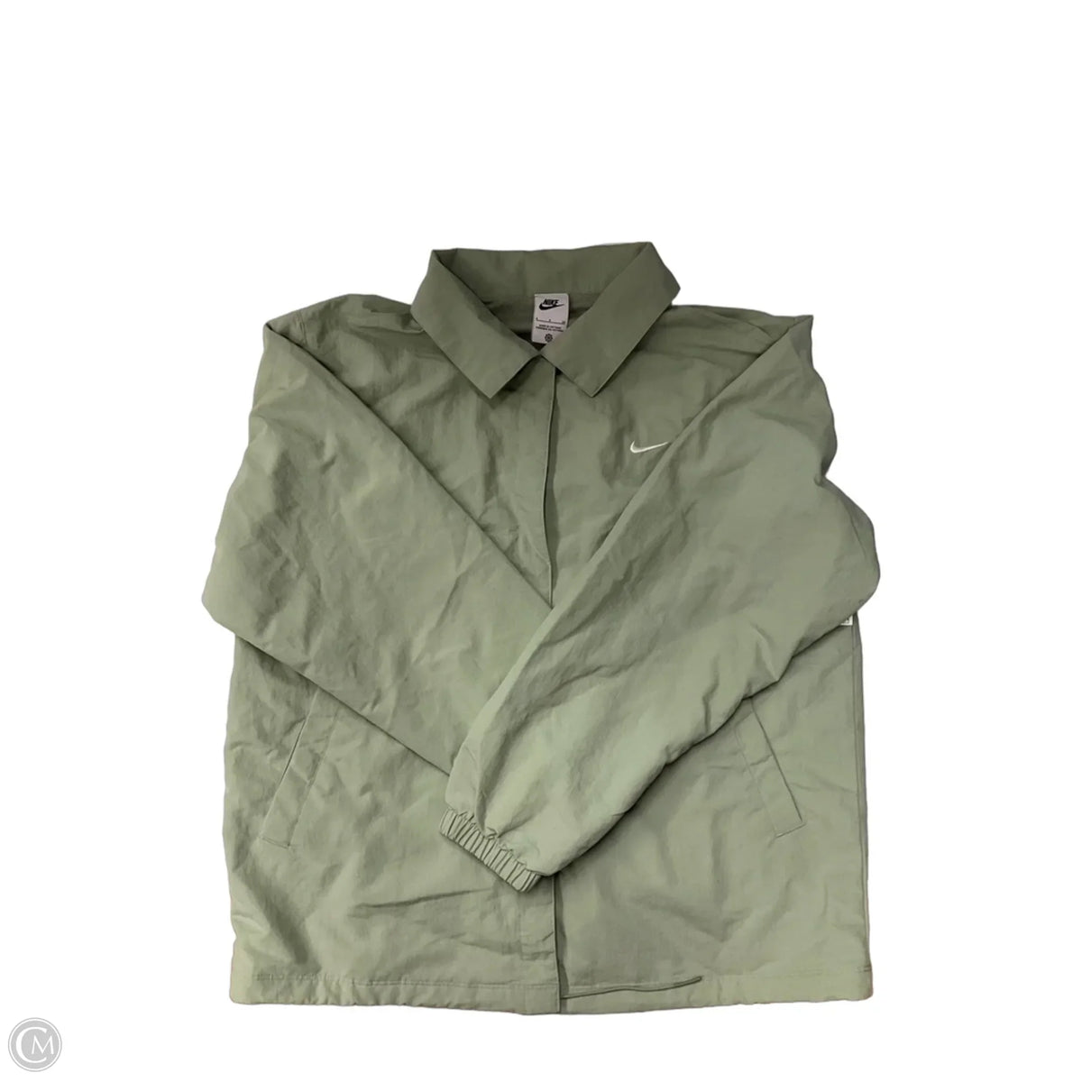 Athletic Jacket By Nike Apparel In Green, Size: S