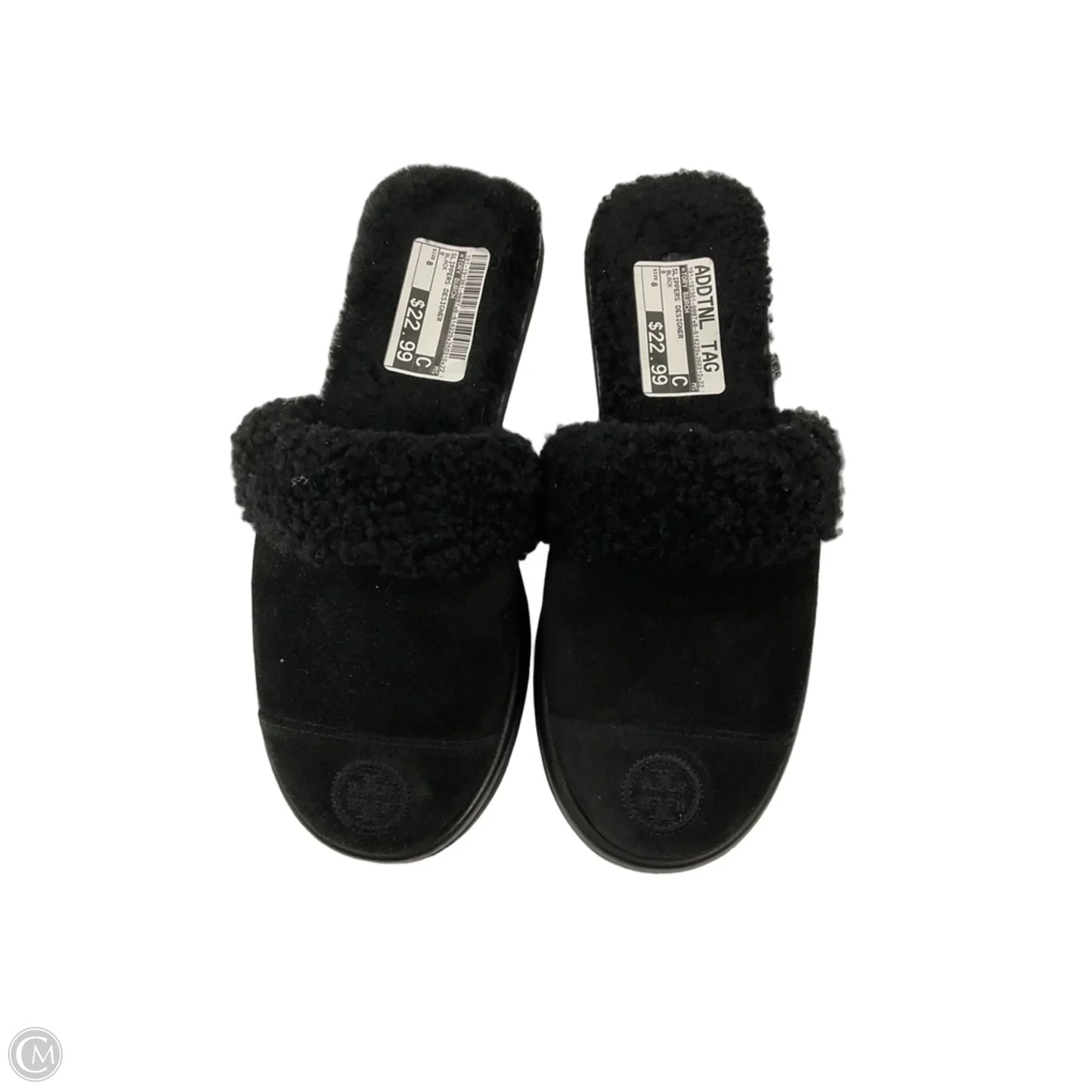 Slippers Designer By Tory Burch In Black, Size: 8