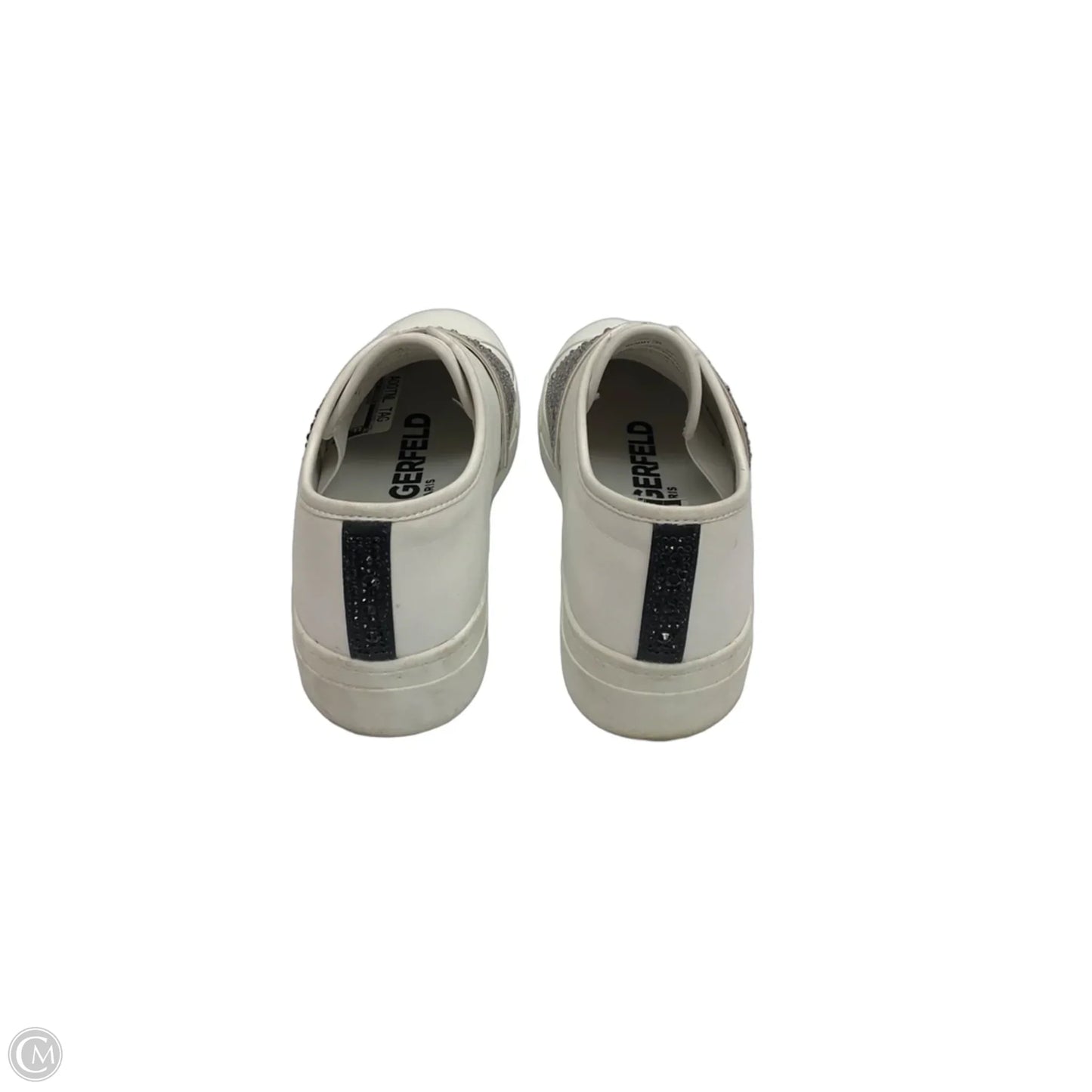 Shoes Designer By Karl Lagerfeld In White, Size: 7.5