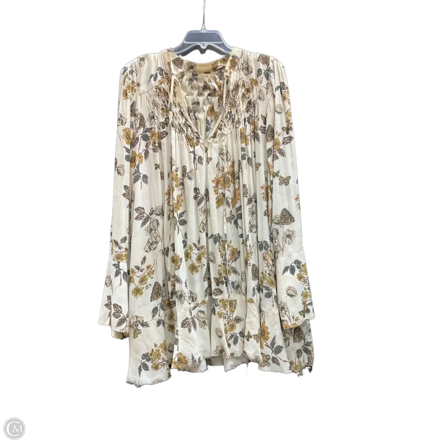 Top Long Sleeve By Free People In Floral Print, Size: L