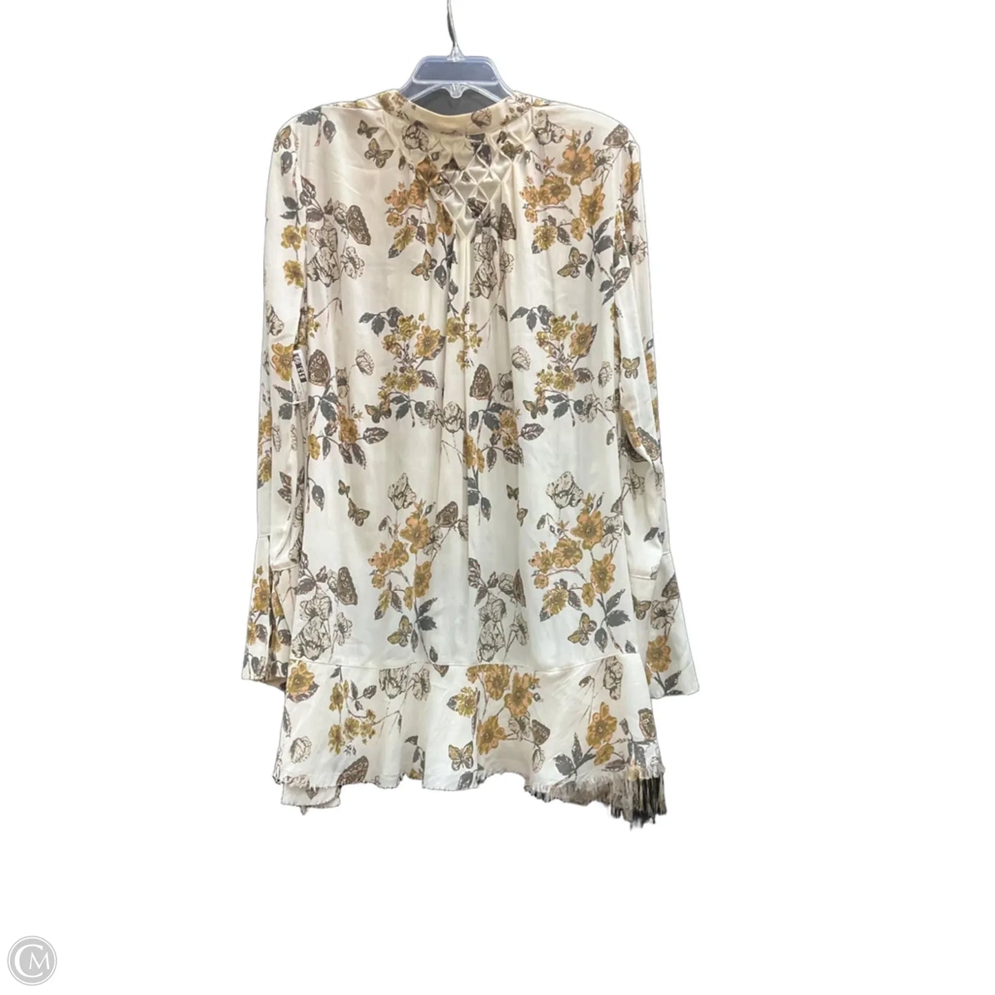 Top Long Sleeve By Free People In Floral Print, Size: L