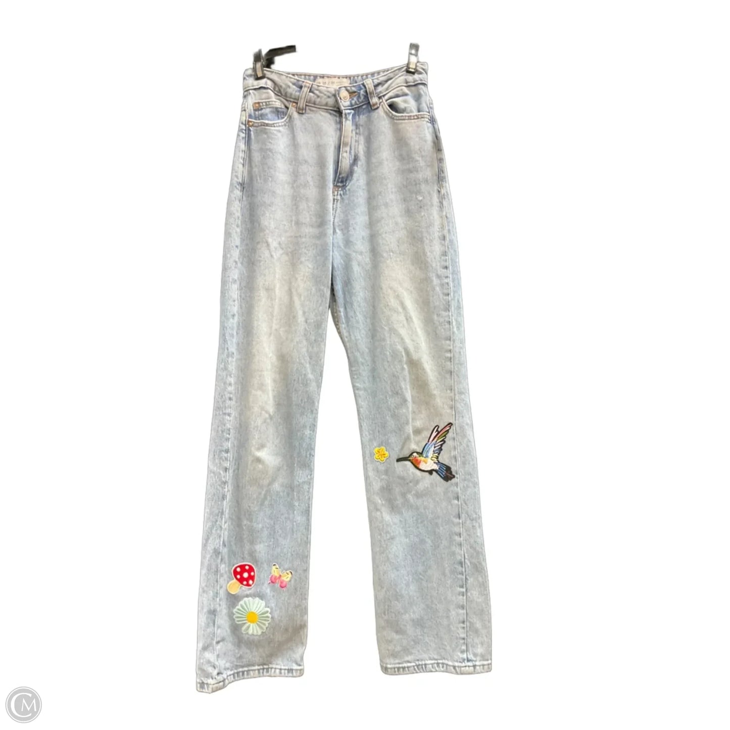 Jeans Straight By Denim And Company In Blue Denim, Size: 2