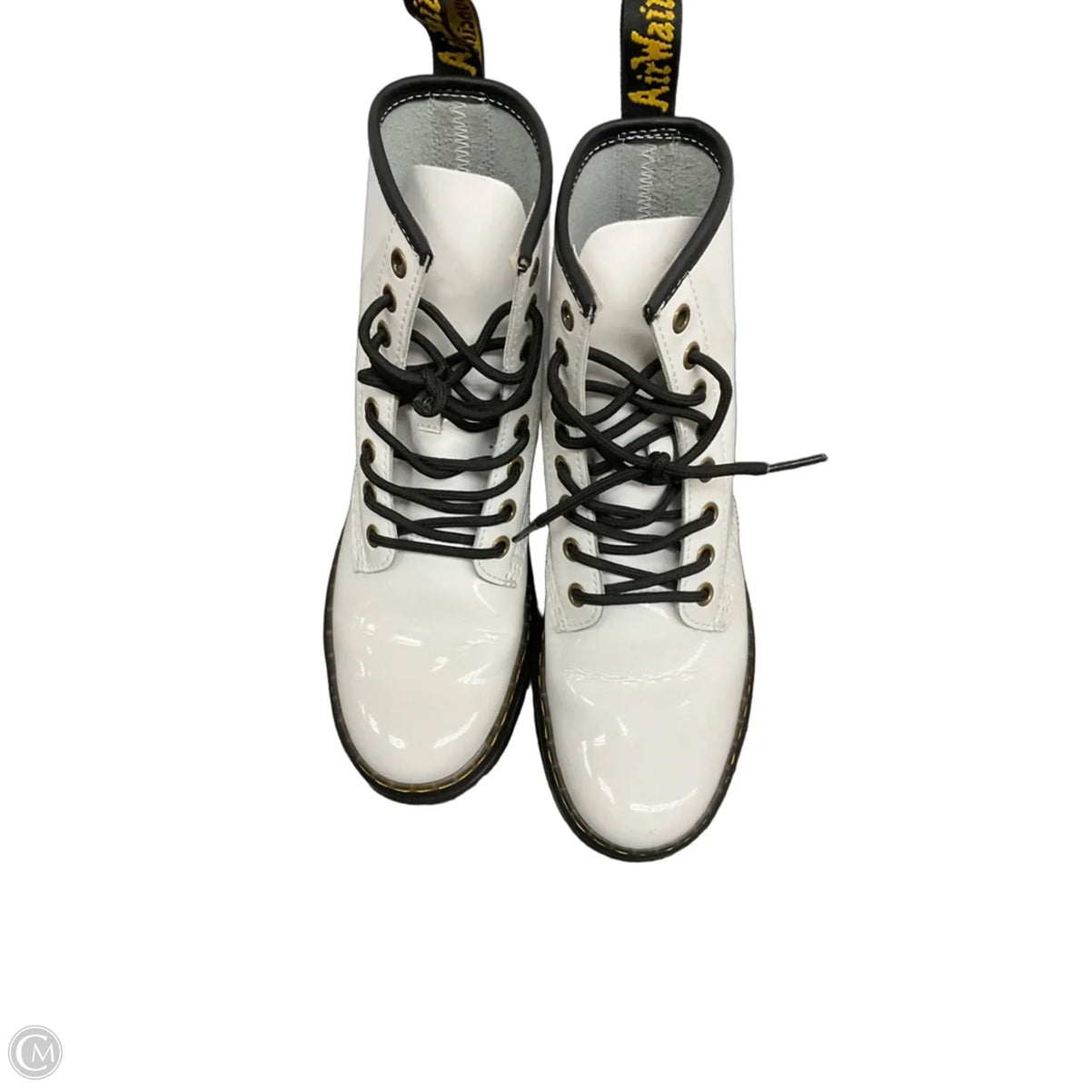 Boots Ankle Flats By Dr Martens In Black & White, Size: 6