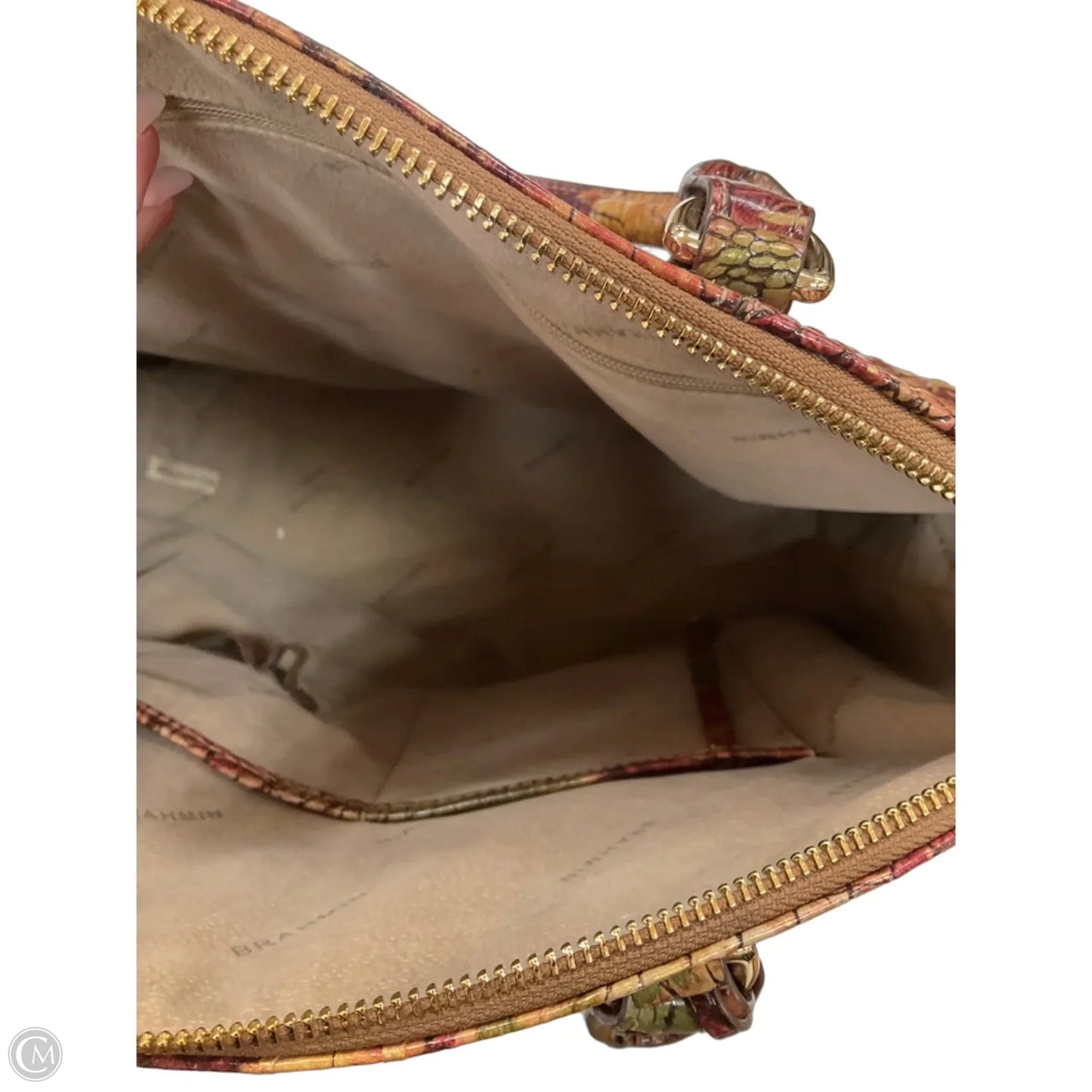 Handbag Designer By Brahmin, Size: Large
