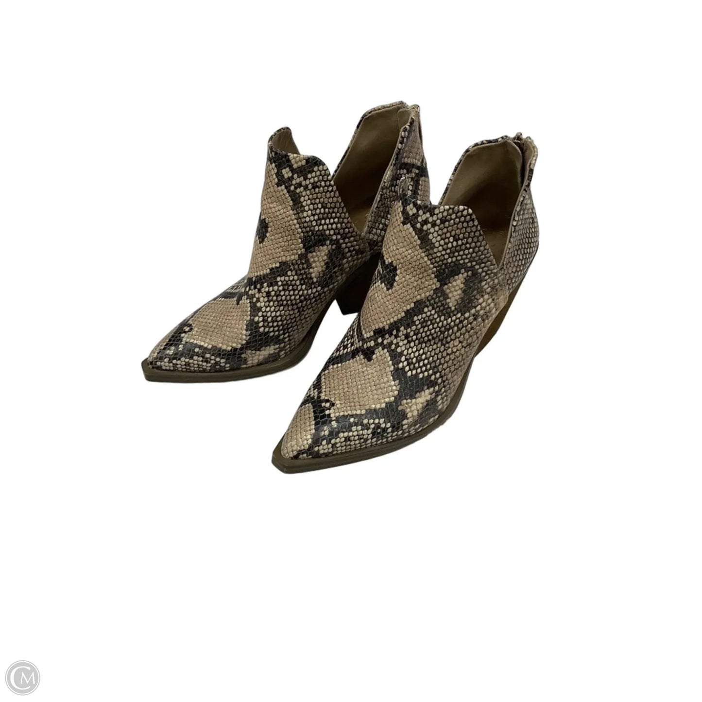 Boots Ankle Heels By Vince Camuto In Snakeskin Print, Size: 7.5