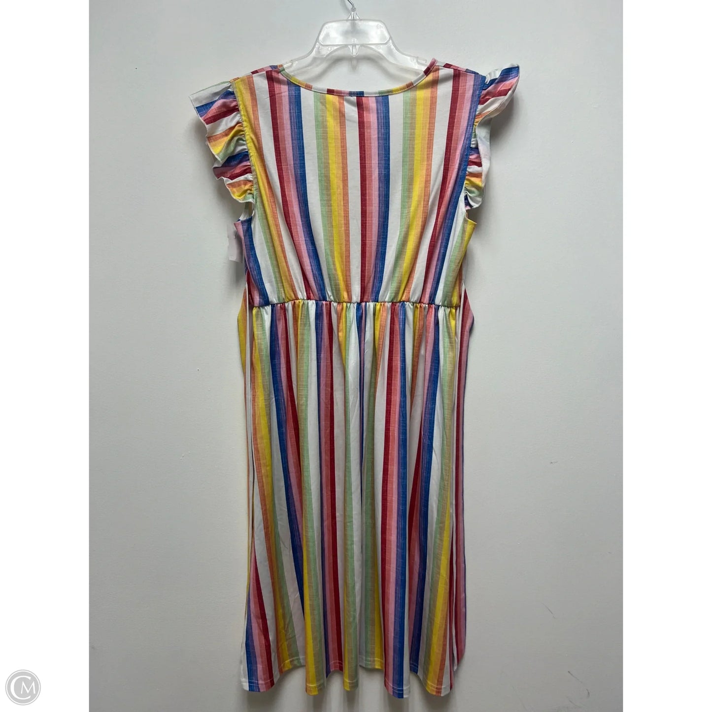 Dress Casual Maxi By Clothes Mentor In Rainbow Print, Size: L