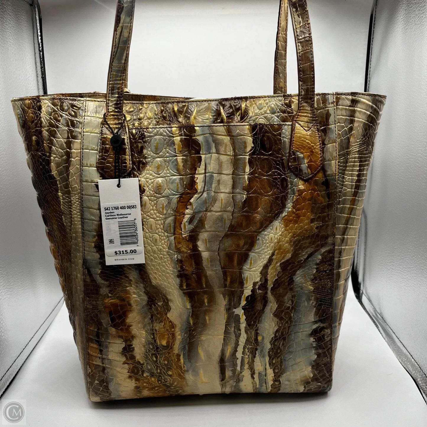 Handbag Designer By Brahmin, Size: Large