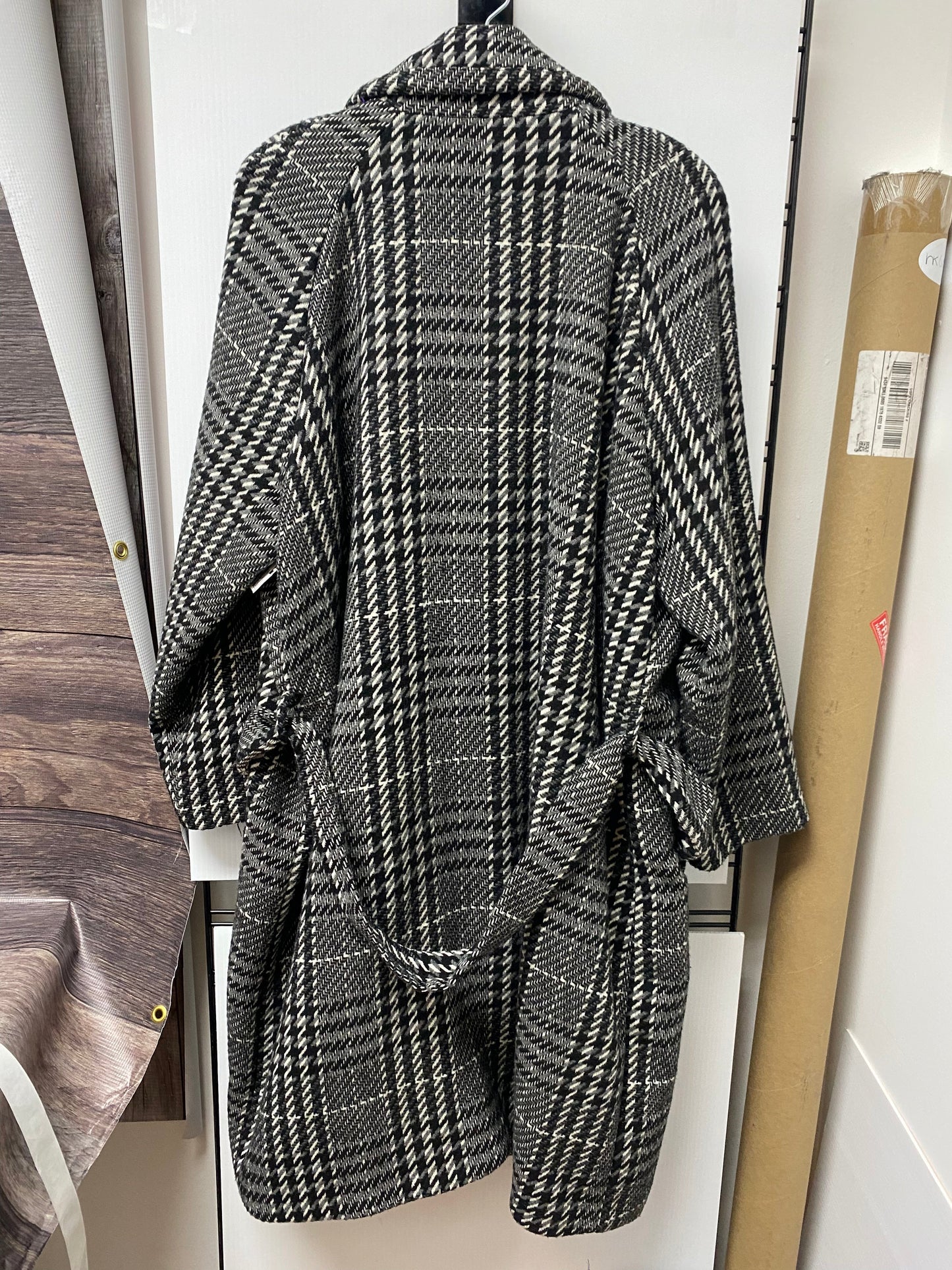 Coat Peacoat By Vera Wang In Plaid Pattern, Size: Xxl