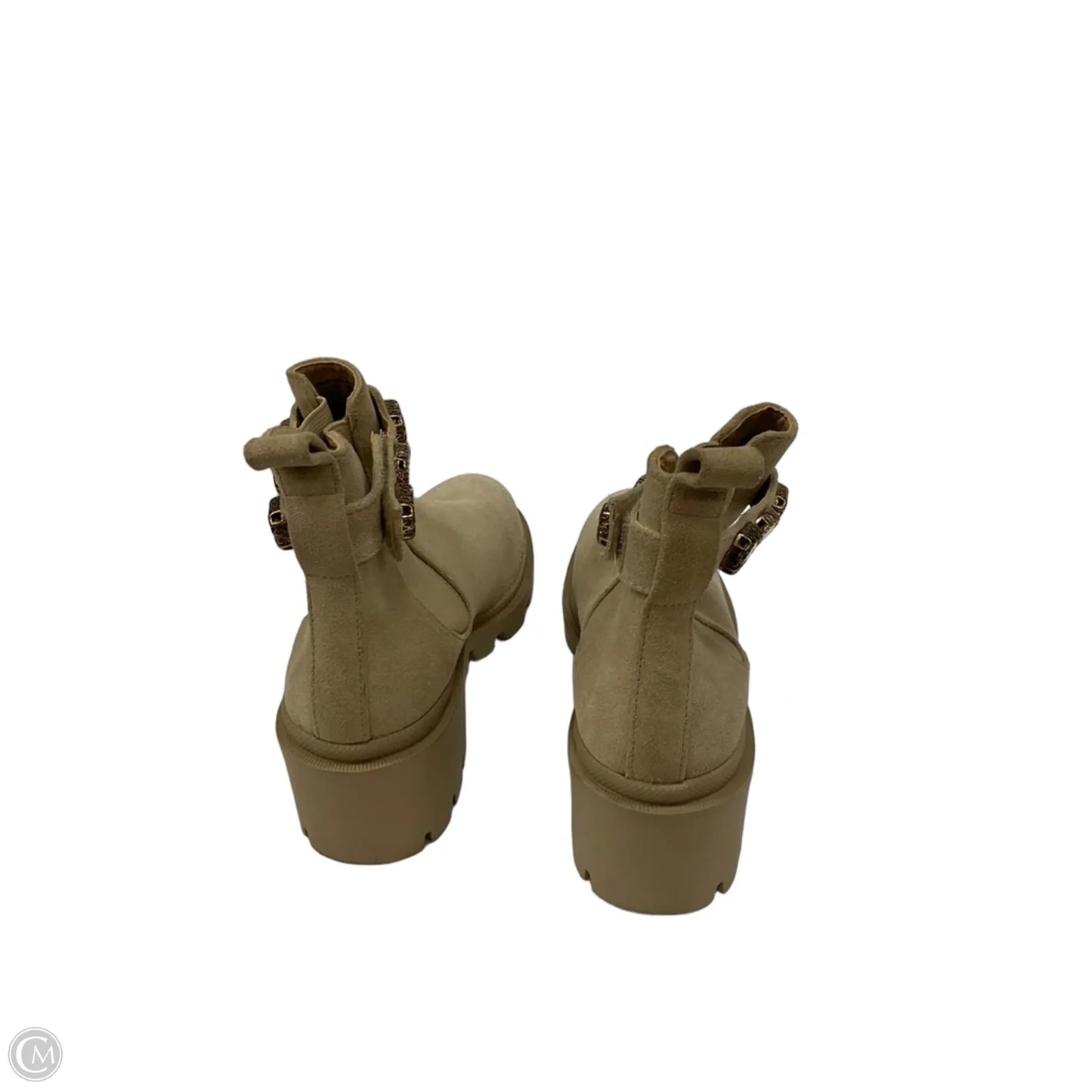 Boots Ankle Heels By Steve Madden In Beige, Size: 8