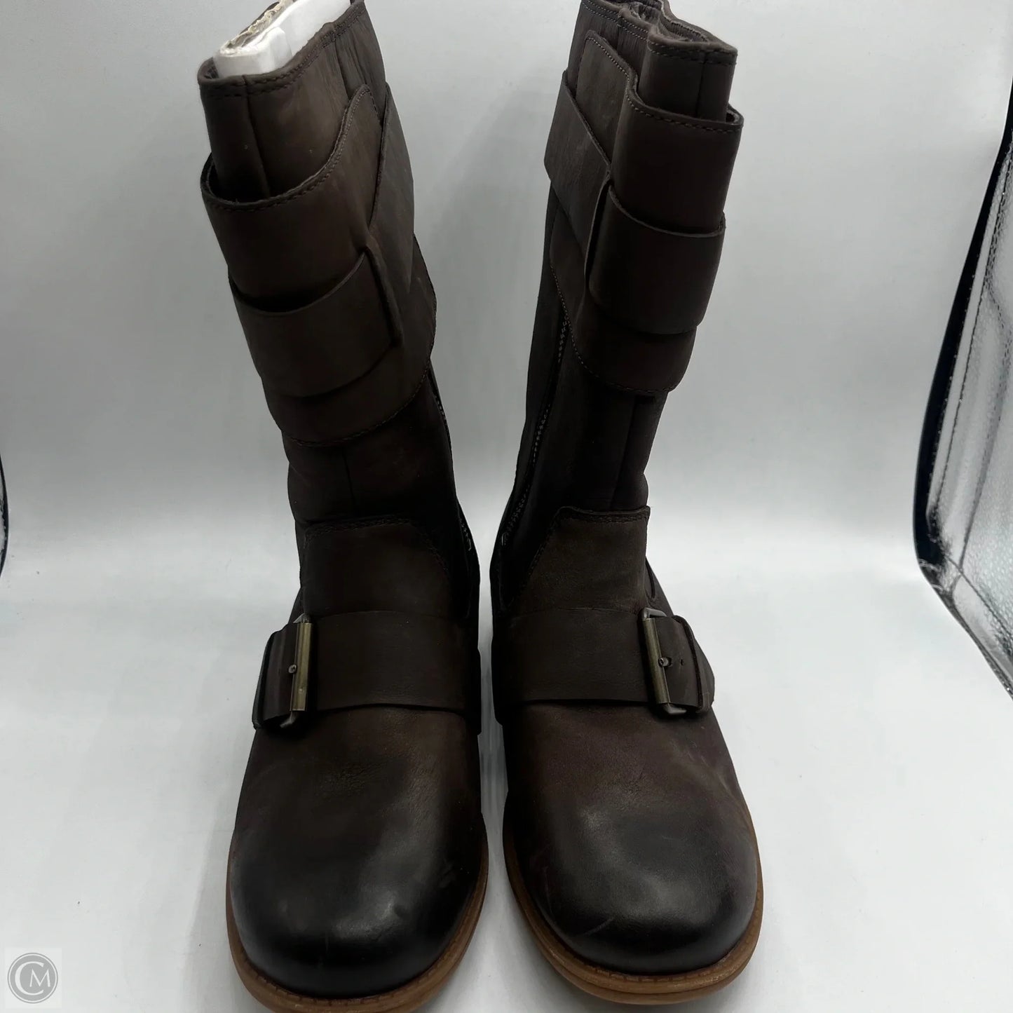 Boots Designer By Ugg In Brown, Size: 5.5