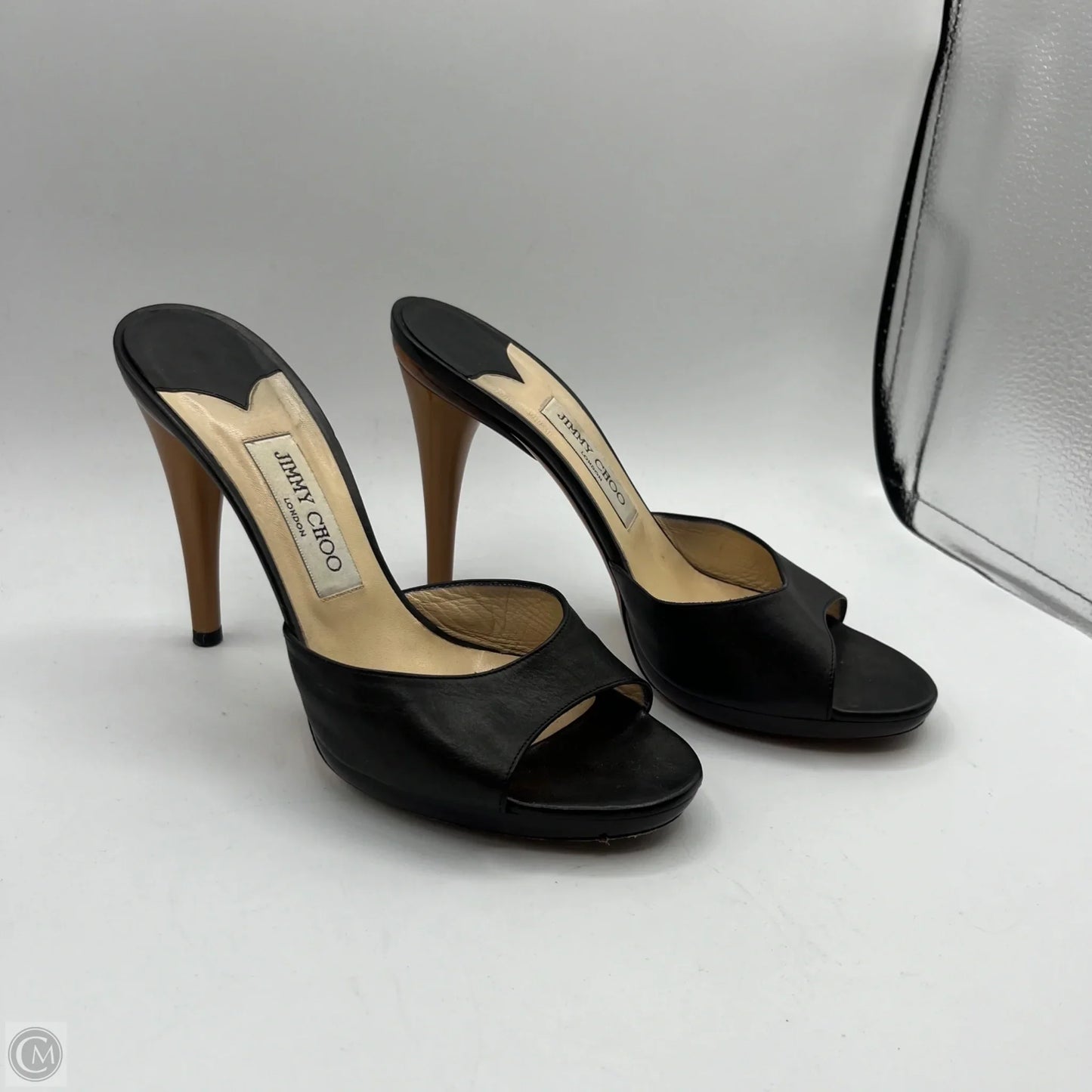 Shoes Luxury Designer By Jimmy Choo In Black, Size: 9.5