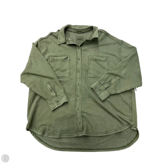 Jacket Shirt By Aerie In Green, Size: L