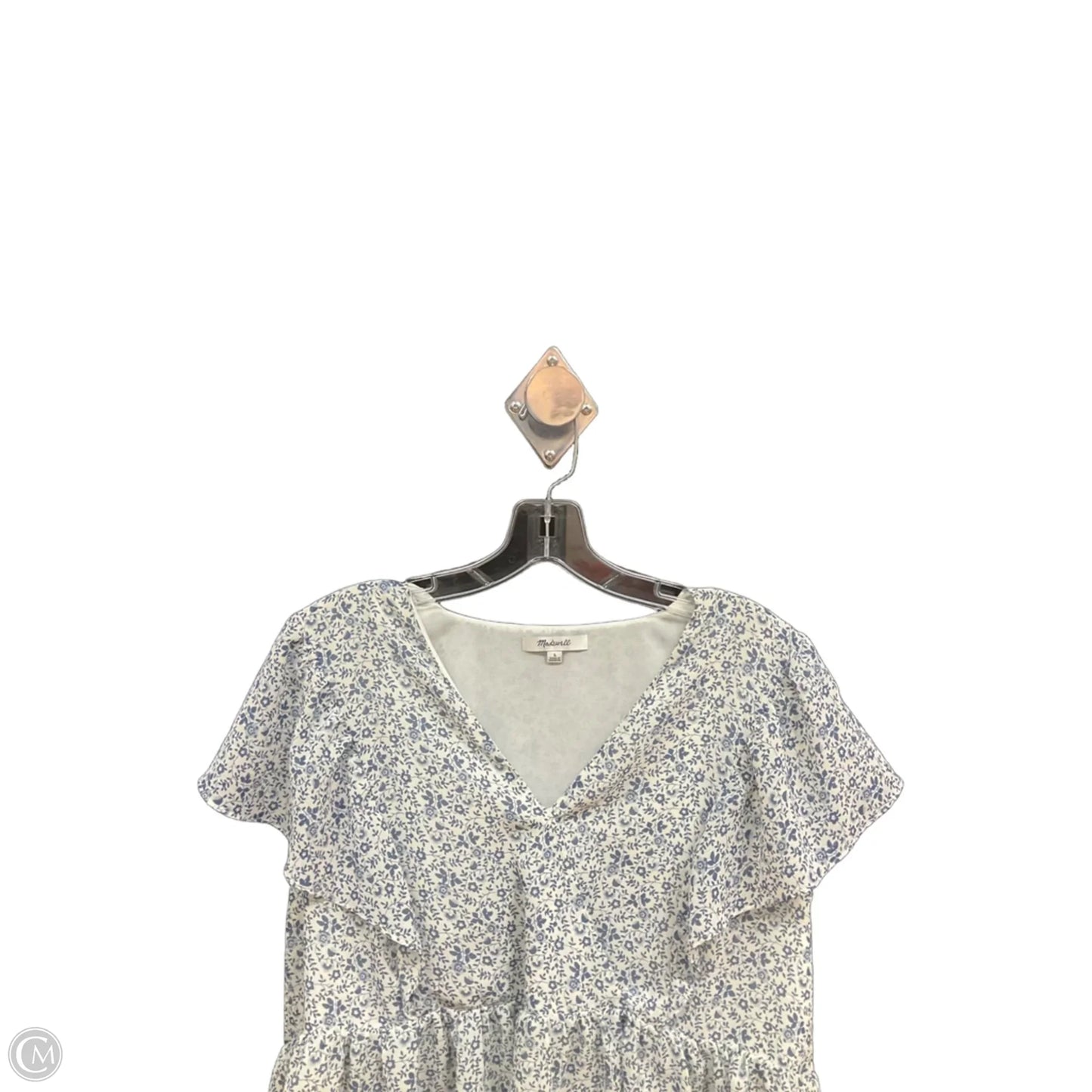 Top Short Sleeve Basic By Madewell In Floral Print, Size: L