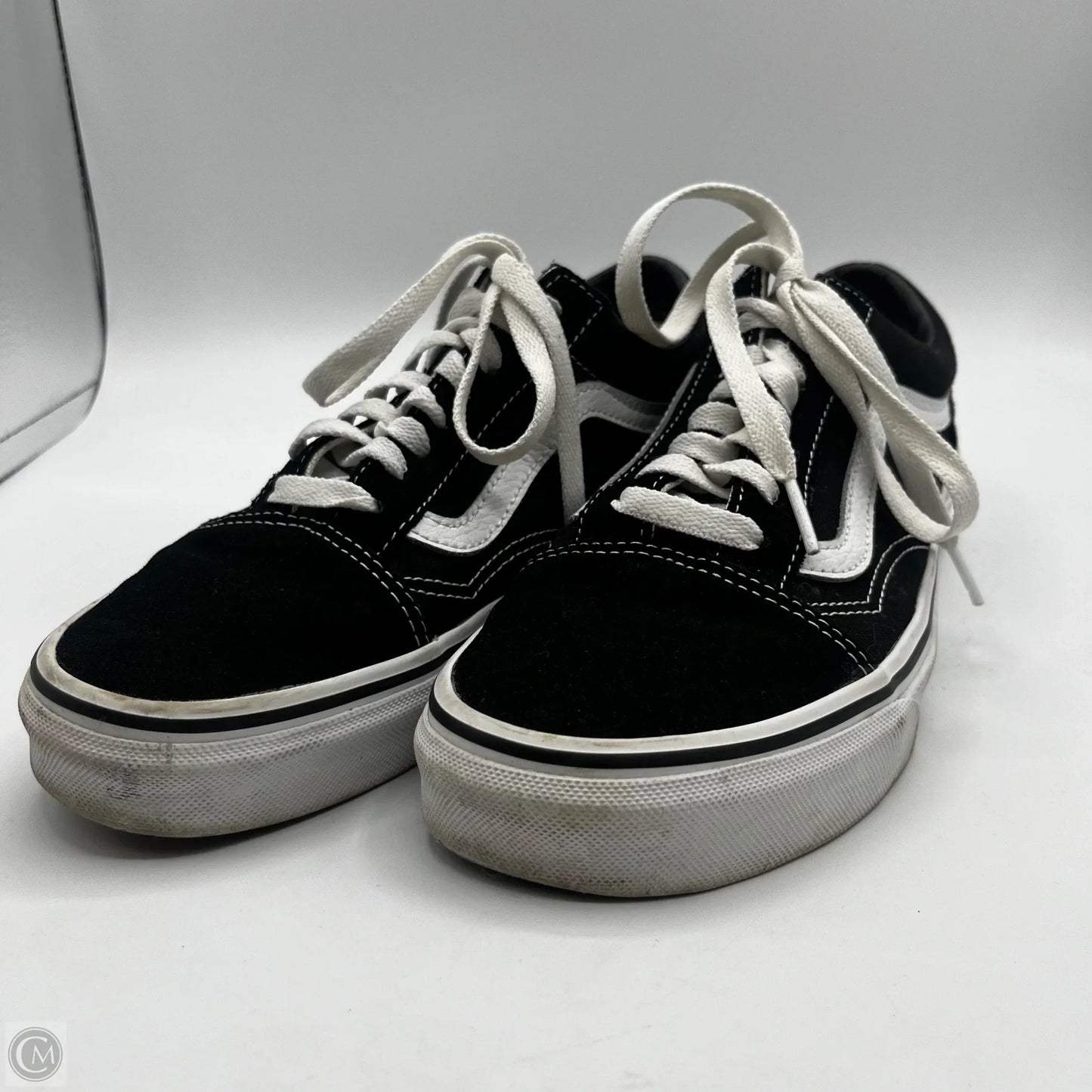 Shoes Sneakers By Vans In Black & White, Size: 8