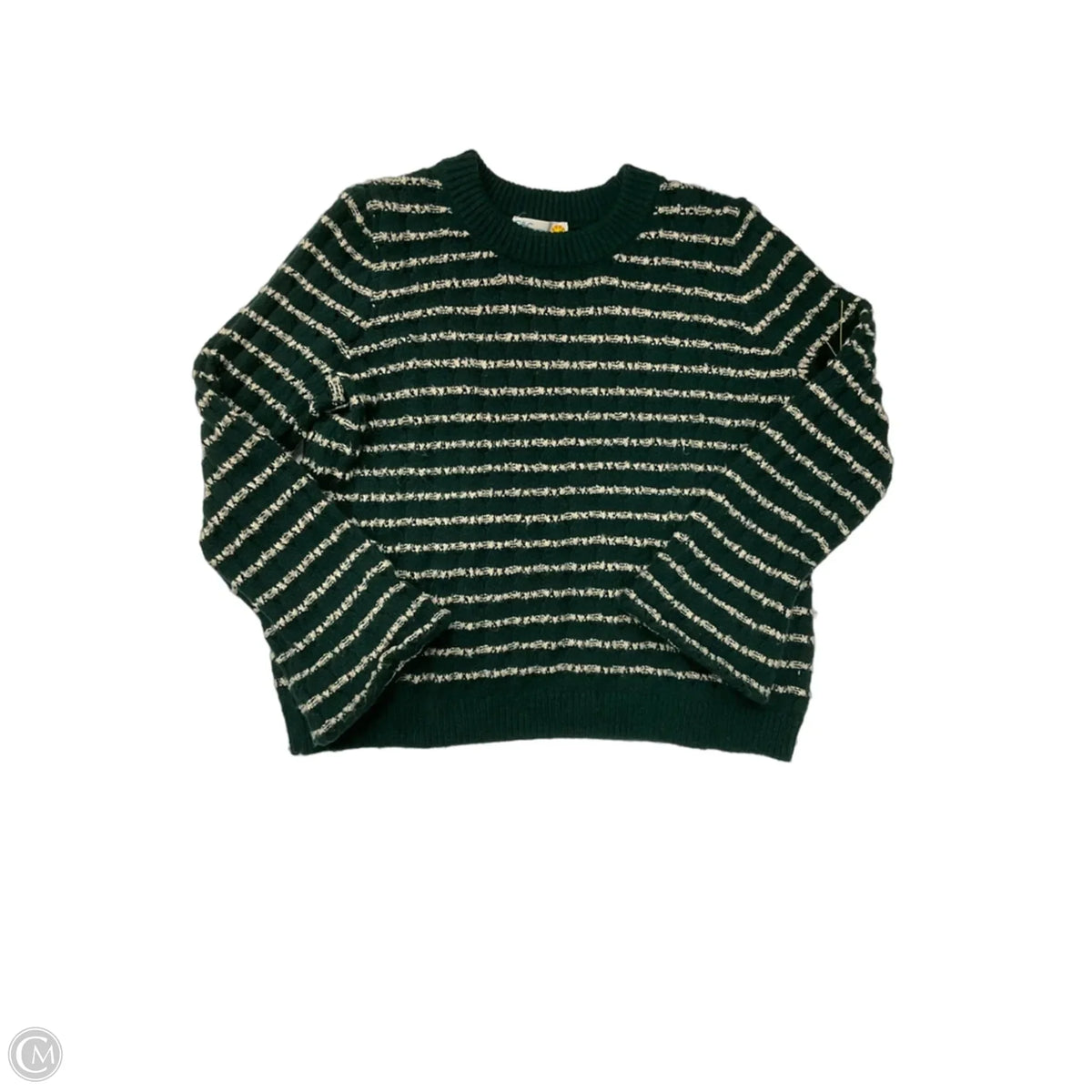 Sweater By C And C In Green & White, Size: L