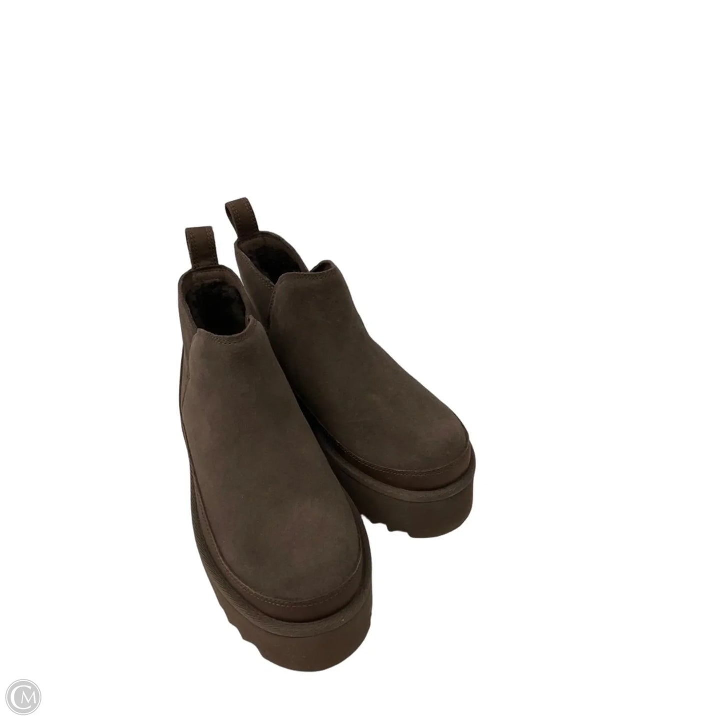 Boots Designer By Ugg In Brown, Size: 5