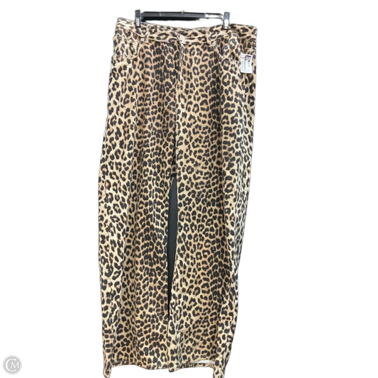 Jeans Wide Leg By H&m In Animal Print, Size: 12