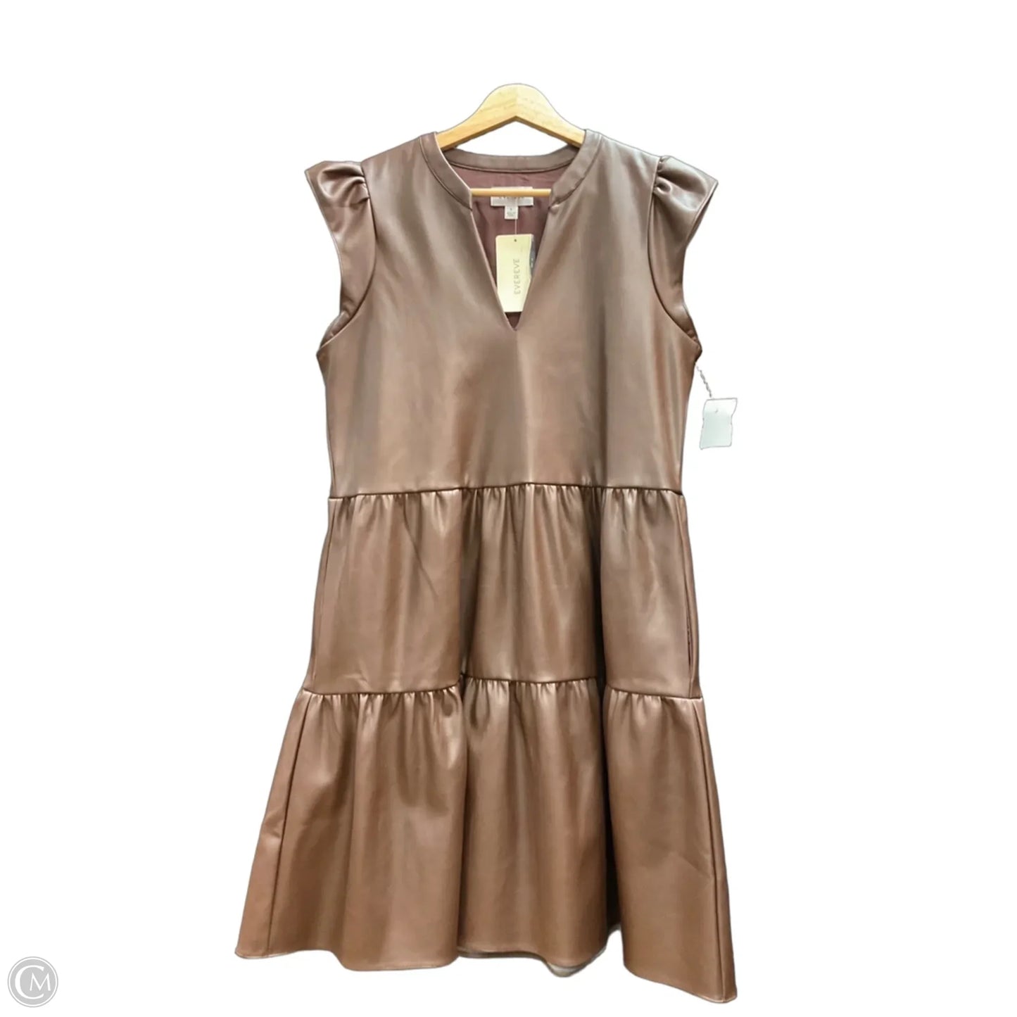 Dress Casual Midi By Evereve In Brown, Size: S