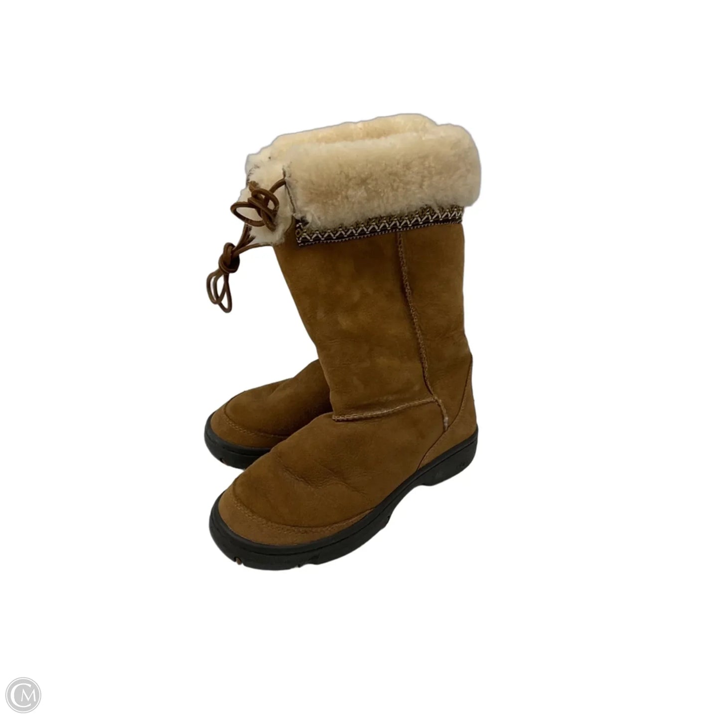 Boots Designer By Ugg In Brown, Size: 7