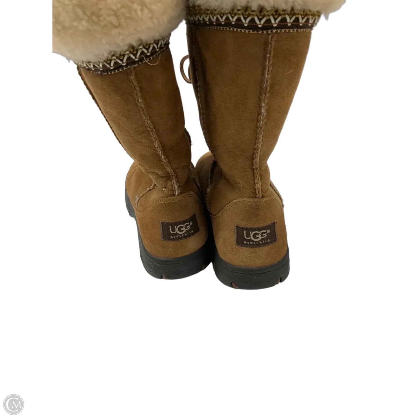 Boots Designer By Ugg In Brown, Size: 7