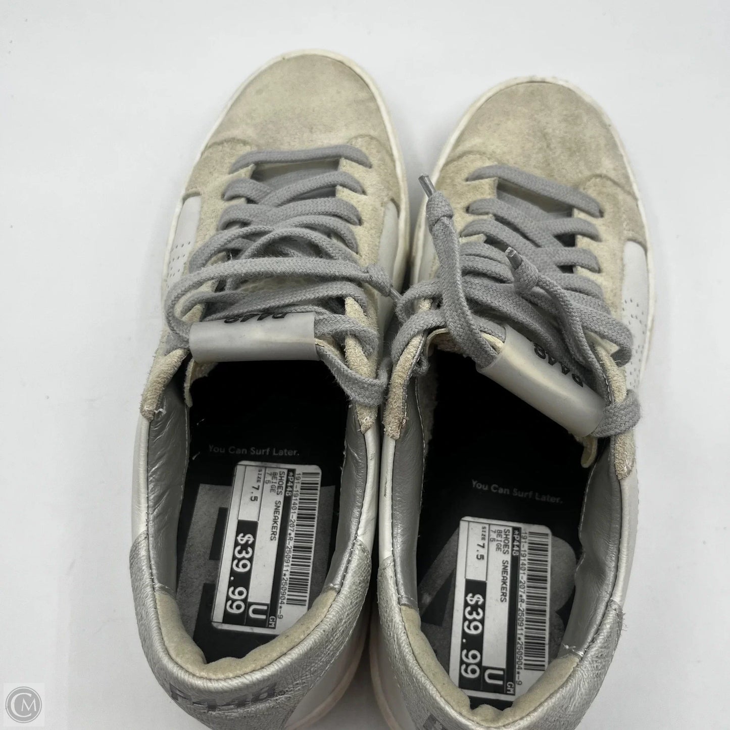 Shoes Sneakers By P448 In Beige, Size: 7.5