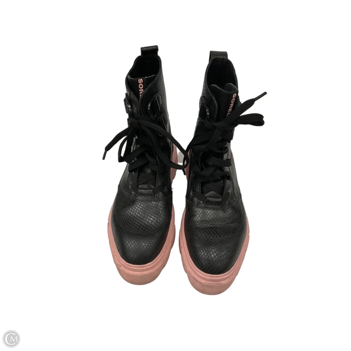 Boots Leather By Sorel In Black & Pink, Size: 9