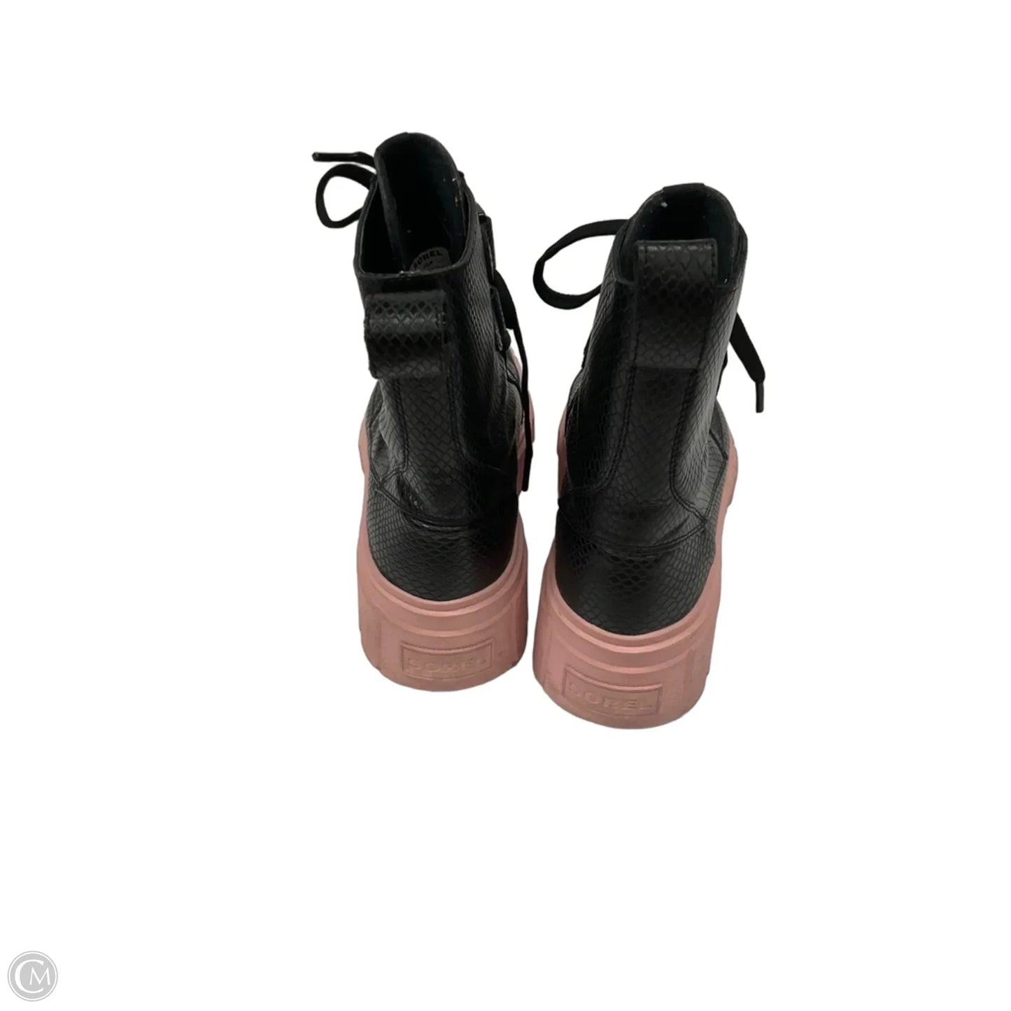 Boots Leather By Sorel In Black & Pink, Size: 9