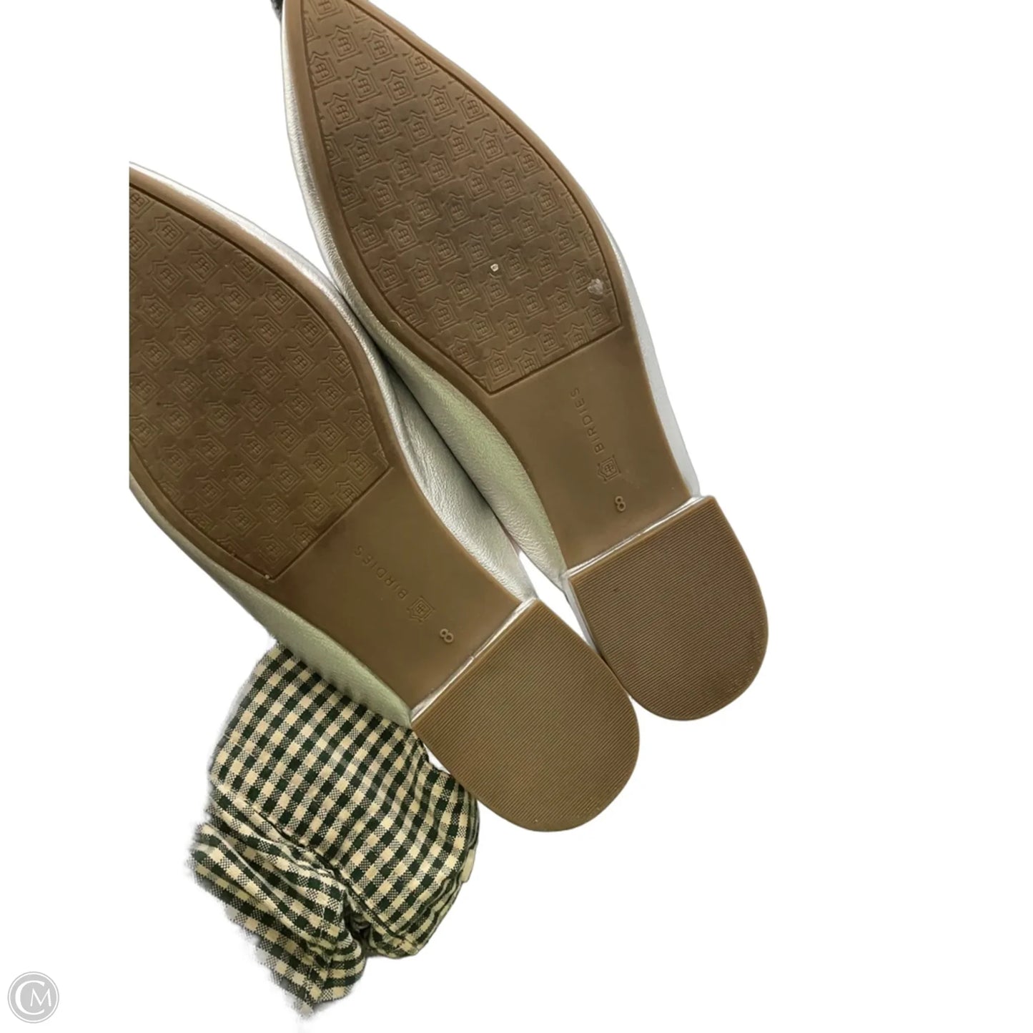 Shoes Flats By Birdies In Silver, Size: 8