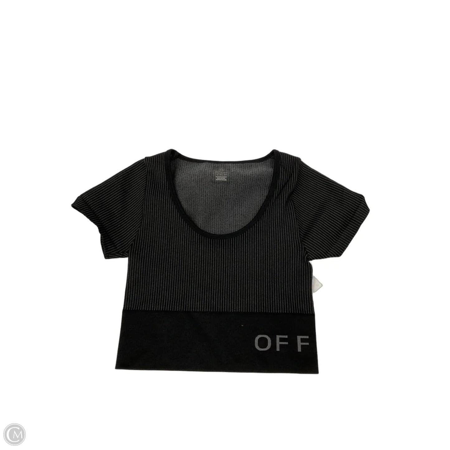 Athletic Top Short Sleeve By Offline In Black, Size: S